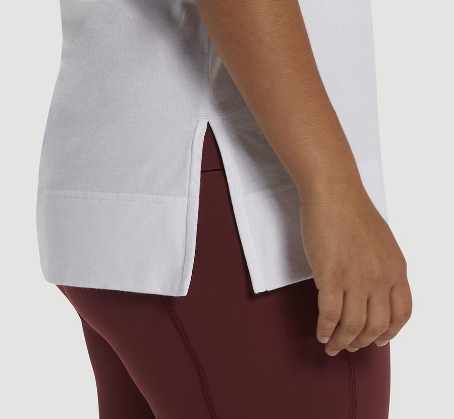 Hoka One One Womens Tee - Brand - White - VCOS01257